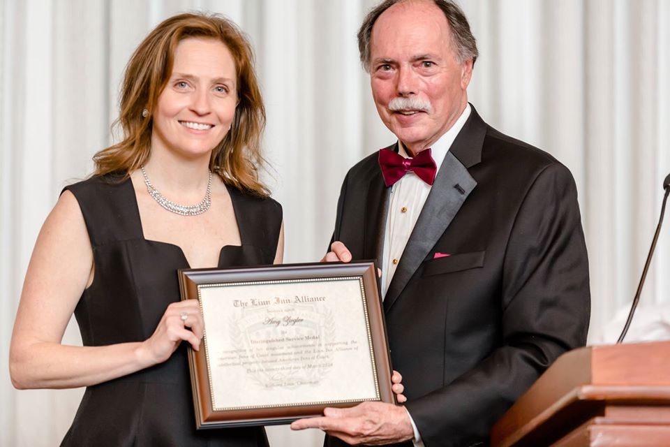 Amy Ziegler, alumnae from the Notre Dame Academy catholic all-girls school in Covington, Northern Kentucky receiving the Judge Linn Award.