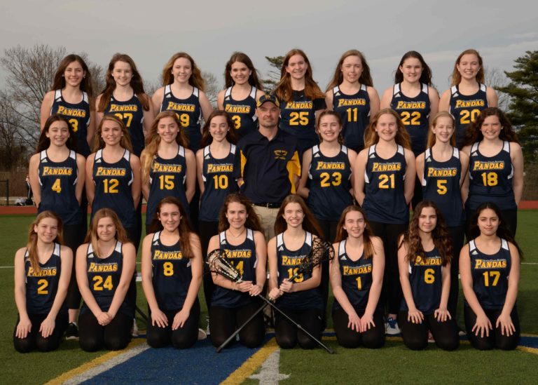 Freshman lacrosse team photo at the Notre Dame Academy catholic all-girls school in Covington, Northern Kentucky.