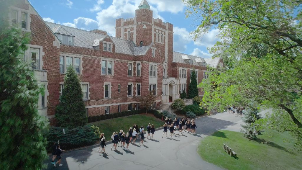 A view of the main building at the Notre Dame Academy catholic all-girls school in Covington, Northern Kentucky.