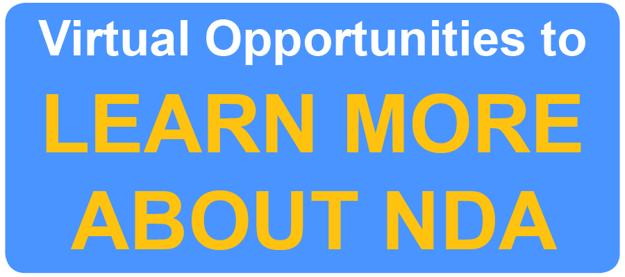 Flyer for virtual opportunities to learn more about Notre Dame Academy catholic all-girls school in Covington, Northern Kentucky.