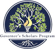 The logo seal for the Kentucky Governor's Scholars Program for which students can participate at the Notre Dame Academy catholic all-girls school in Covington, Northern Kentucky.