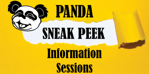 Panda Sneak Peek Information Sessions Graphic